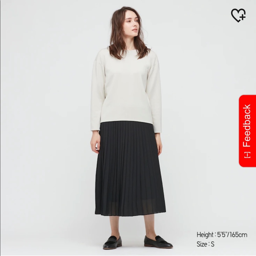 Uniqlo Chiffon Skirts Navy and Beige